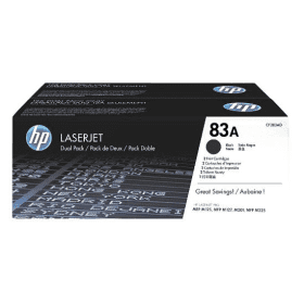 HP 83A 2-pack Black Original LaserJet Toner Cartridges, CF283AD